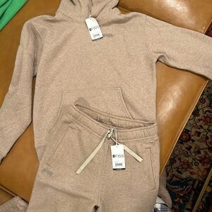 Figs Tan Hoodie and Joggers Set